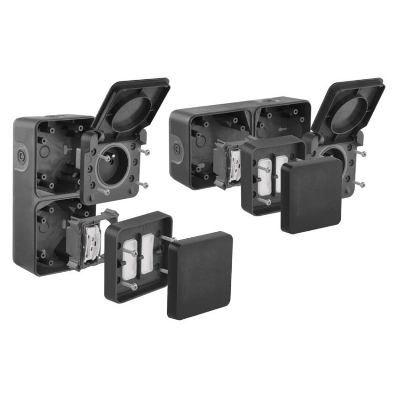 CYKLONE komb.zásuvka+prepínač č.6 nástenný IP55  D730429 11
