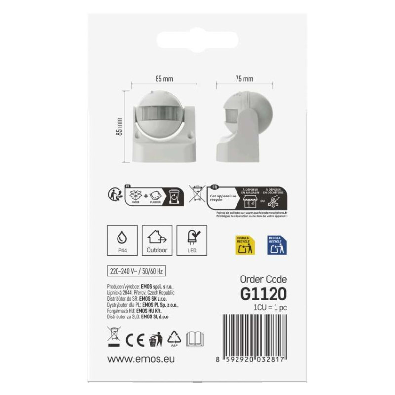 POHYB.ČIDLO PIR B 1200W IP44 5