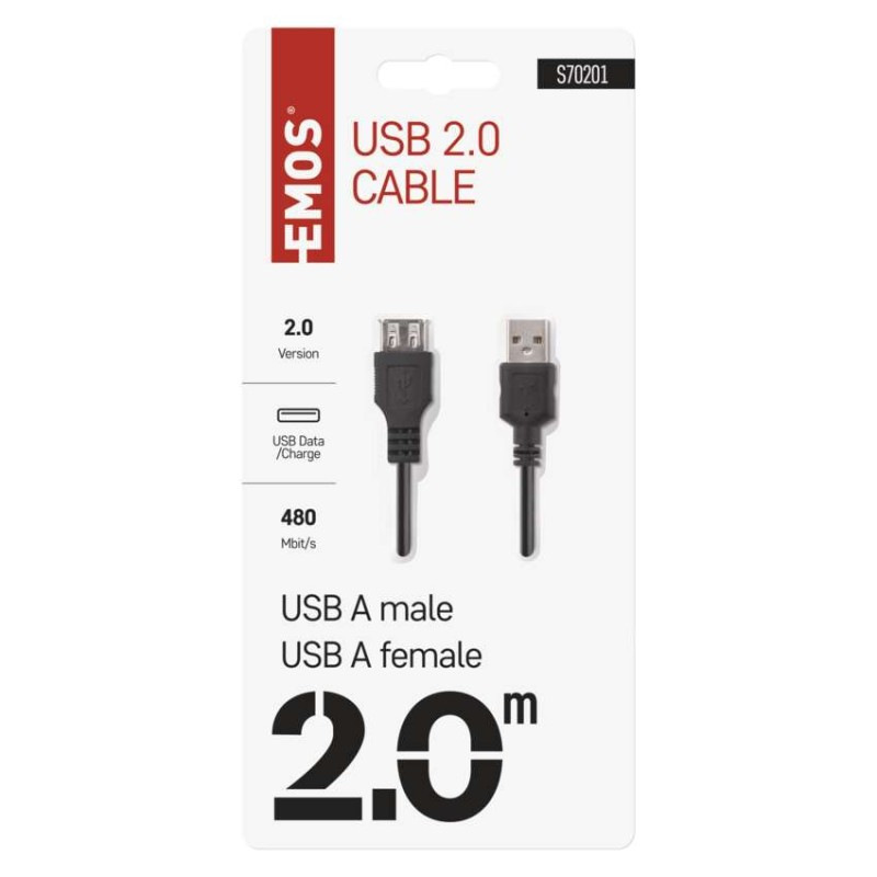 USB 2.0 A/M-A/F 2M 2