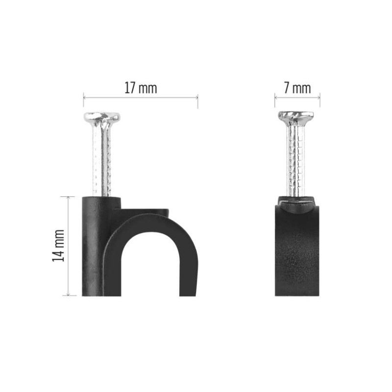 Príchytka na kábel 10MM čierna (bal.50ks) A2825 10