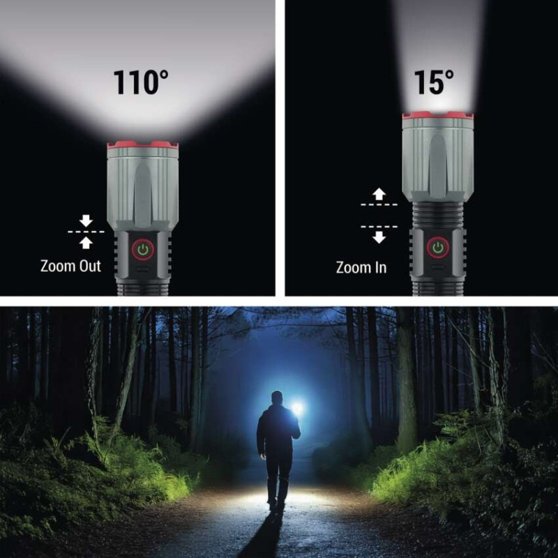 LED NABÍJECÍ SVÍTILNA KOV. MEDIUM 1200lm 2
