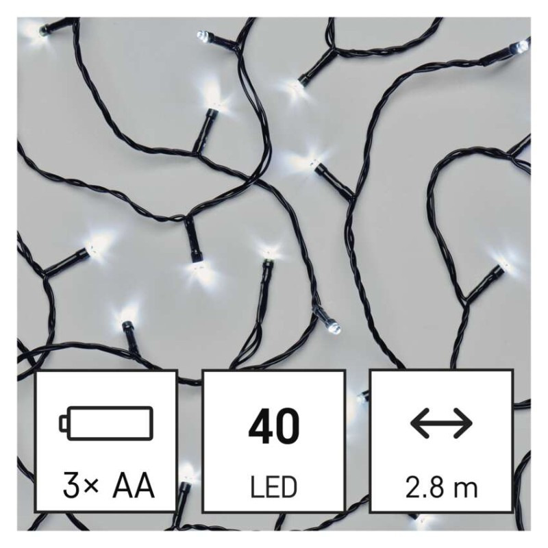 40LED XMAS 3AA IP44 2,8 M CW 1