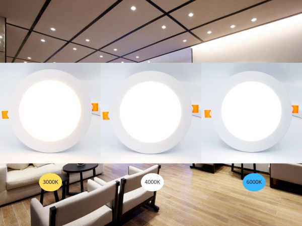 LED vsadený panel s WIFI a BLUETOOTH 12W / 3000K - 6500K / WH - LPL133W 6