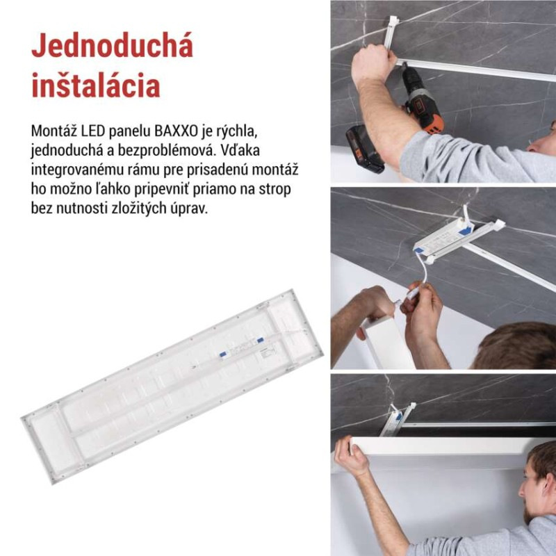 LED PANEL BAXXO P. 30×120 36W 4320LM IP2 5