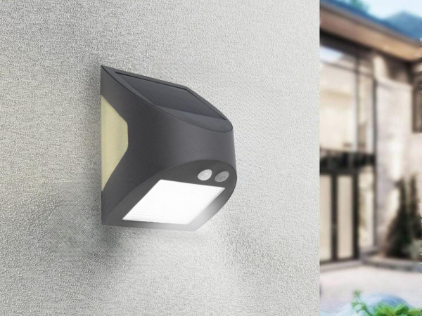 LED šedé nástenné solárne svietidlo 3W / 3000K / 4000K - LS225 8