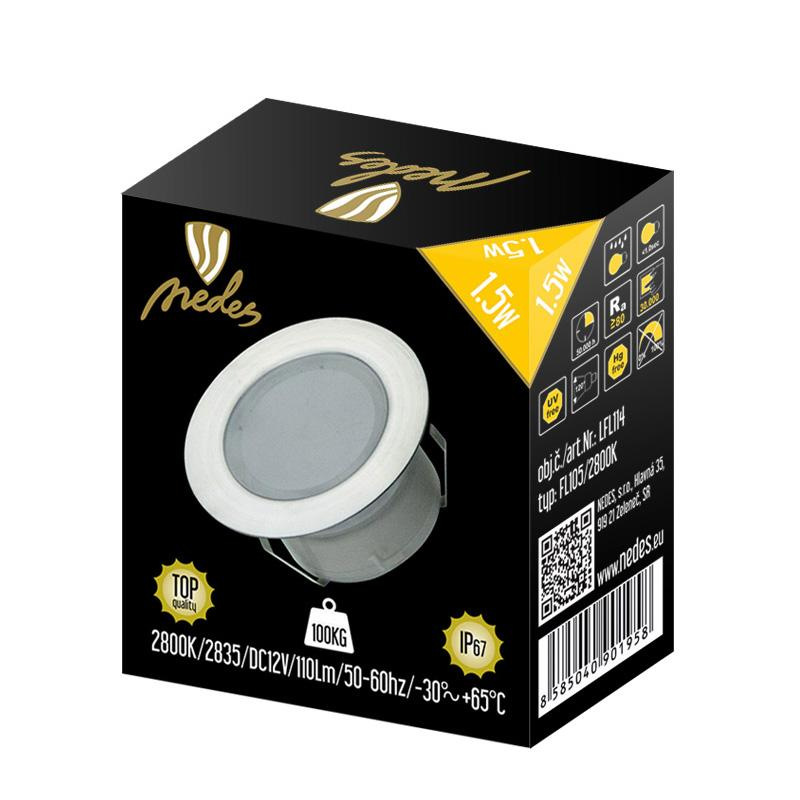 LED vonkajšie podlahové svetlo 1,5W / IP67 FL105 / 2800K - LFL114 4