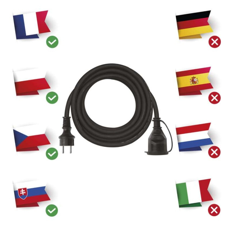 PRODLUŽKA 1Z 5M 1,5MM GUMA 1