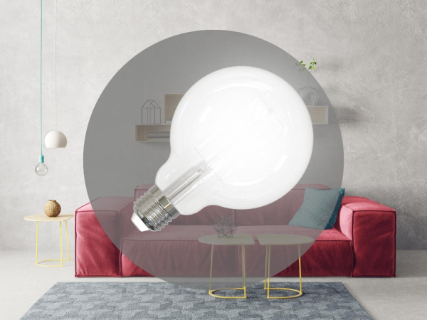 LED žiarovka / filament BIELY 13W - G95 / E27 / 4000K - ZWF204 4