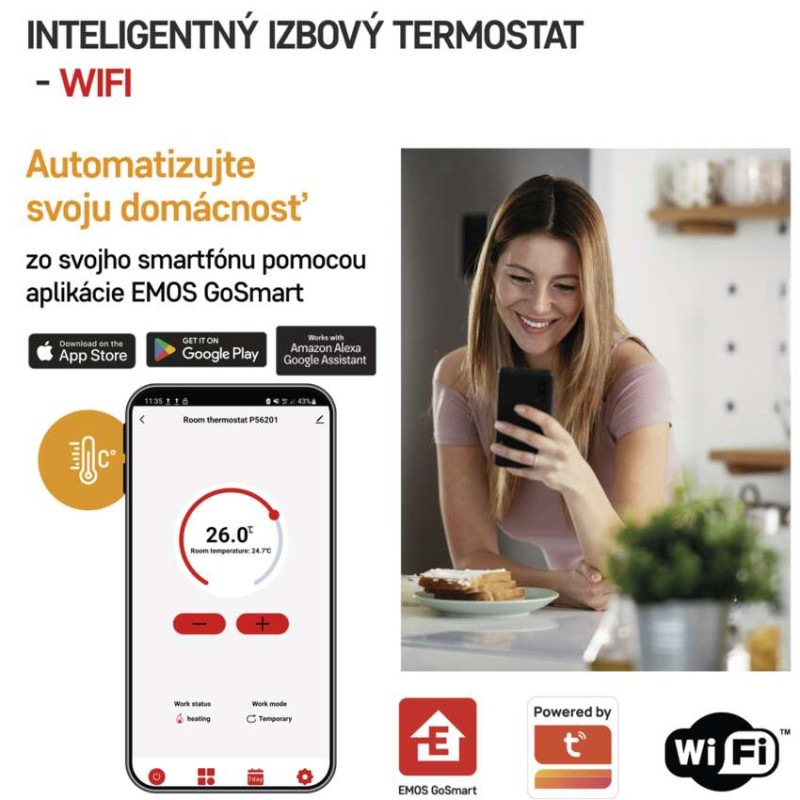 Termostat izbový GOSMARTs WIFI  P56201 2