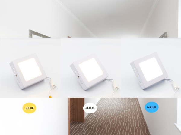 LED prisadený panel 6W / PSSF / SMD / CCT / WH - LPL431 4