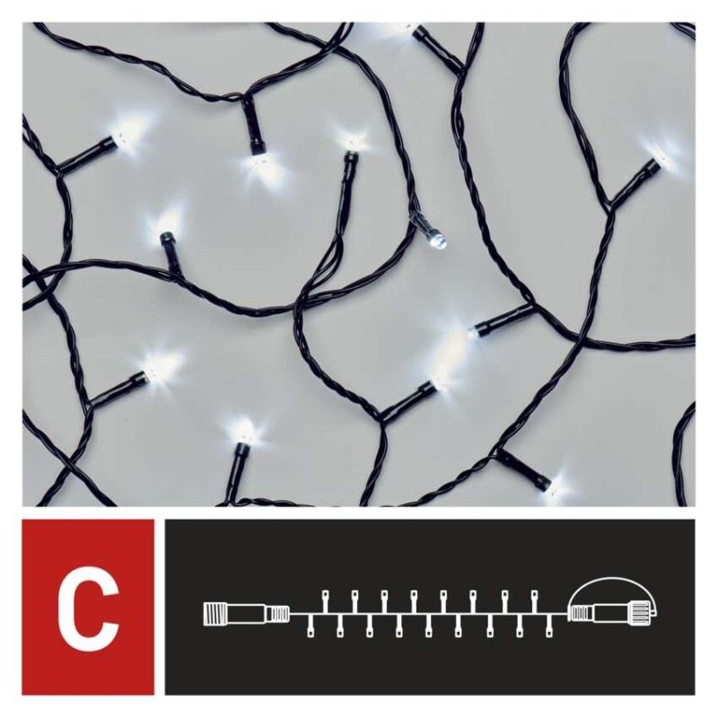 VIANOCE Reťaz Connect 50LED 5M IP44 CW 8