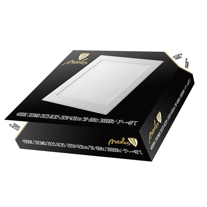 LED vsadený panel 6W / PS / SMD / 4000K / WH - LPL221 4