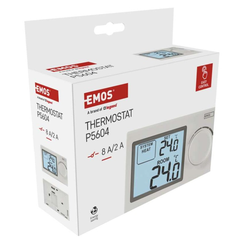 Termostat izbový P5604 digitálny manuálny 5-35*C EMOS 11