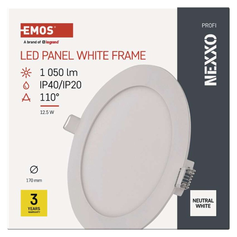LED panel stropný prisadený kruh 12W IP20 NW ZD1132 8