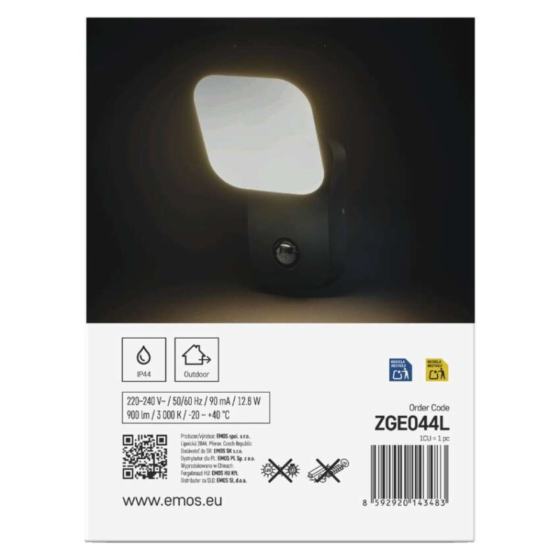 LED ZAHRADNÍ SVÍTIDLO,12,8W,IP44,900LM,N 13