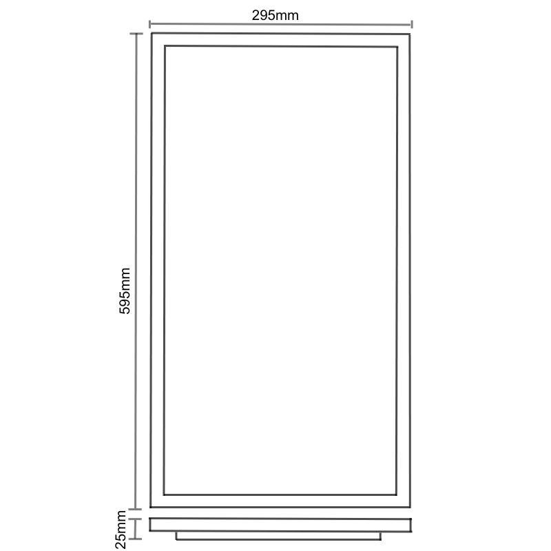 LED panel backlite 25W / 295x595 / SMD / 4000K / WH - PL6221 3