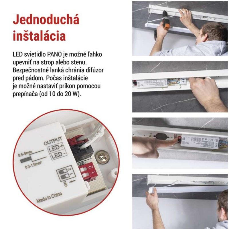 LED LIN. SVÍTIDLO PANO 20W 2700LM IP20 N 2