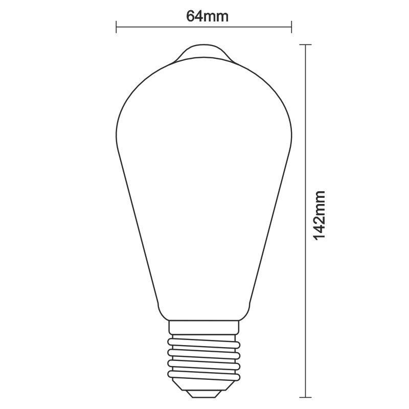 LED žiarovka / filament 11W - ST64 / E27 / 3000K - ZLF915D 1