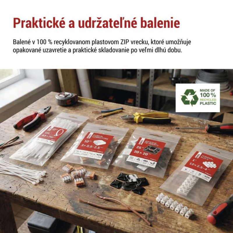 Priama spojovacia svorka s páčkou 6x0,2-4MM (bal. 10ks) A9113 3