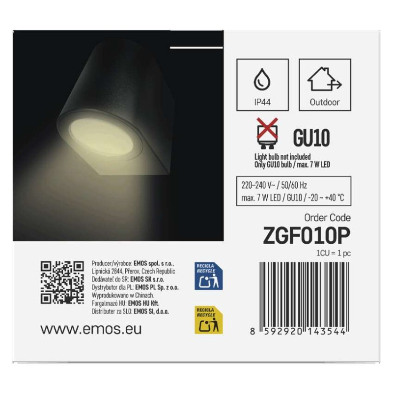 LED ZAHRADNÍ SVÍTIDLO,GU10,IP44,MAX 35W, 13