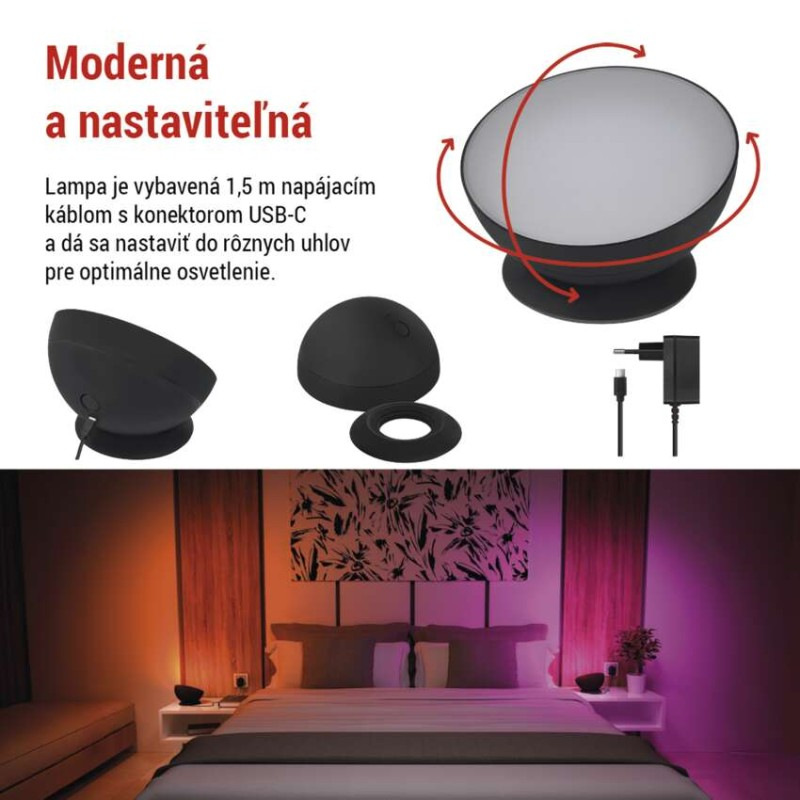 GOSMART AMBIENTNÍ LED LAMPA 7W 330LM ČER 3