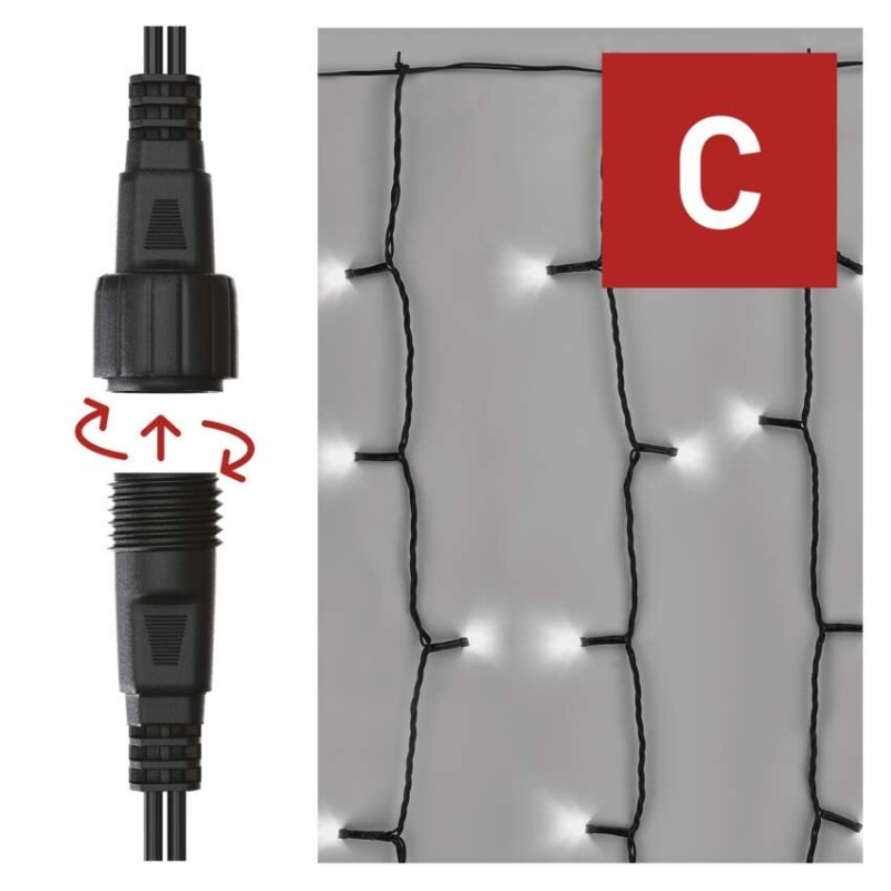 VIANOCE Záclona CONNECT 100LED 1x2M IP44 D1EC01 6