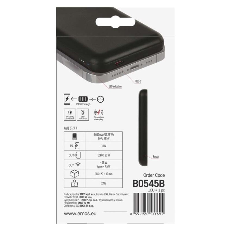 EMOS Micro powerbank WI 521 5000 B 11