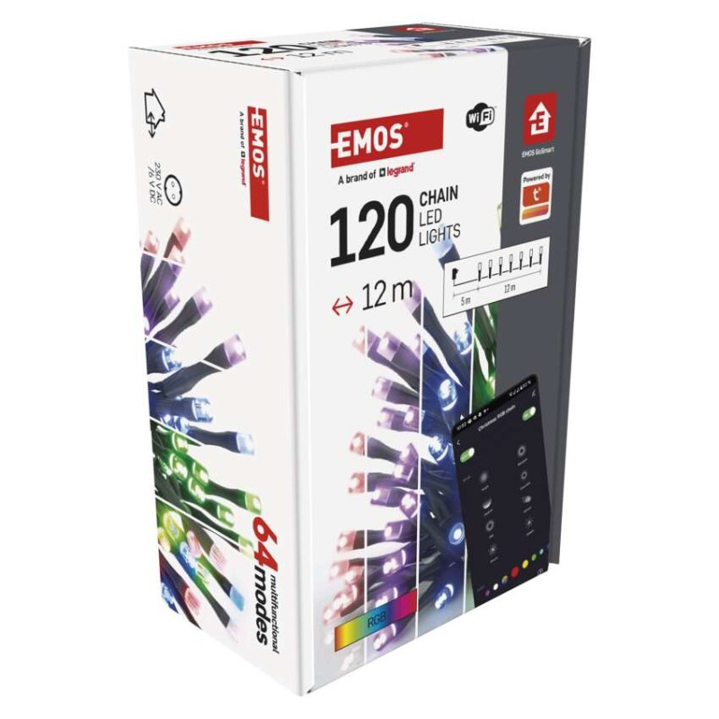 GOSMART 120LED XMAS CLS 12M RGB 9