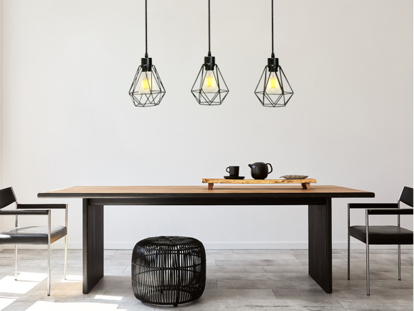 Závesné kovové svietidlo 3 x E27 - ME0012-3 1