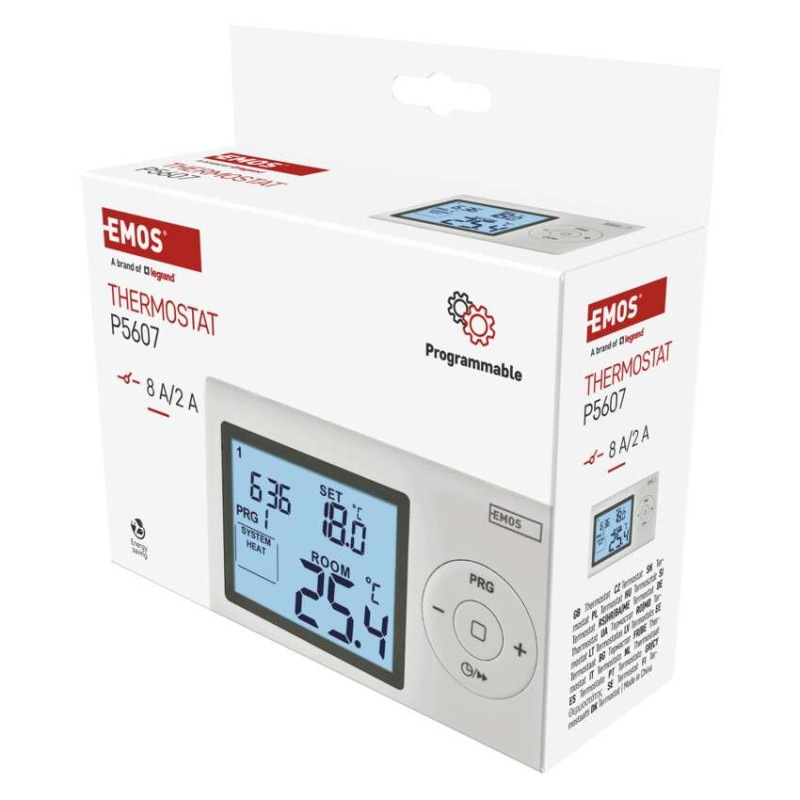 Termostat drôtový manuálny  P5607 programovateľný 4