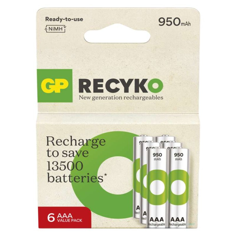 GP nabíjecí baterie ReCyko 950 AAA (HR03