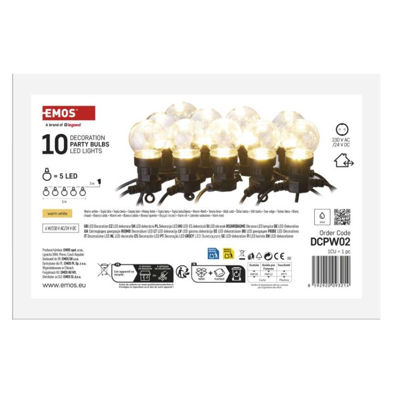 VIANOCE Party žiarovka 50LED 5M IP44WW   DCPW02 9