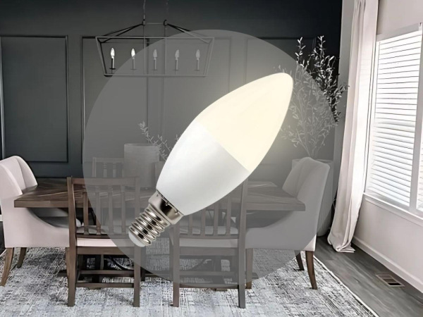 LED žiarovka 8W - C37 / E14 / SMD / 3000K - ZLS714 4