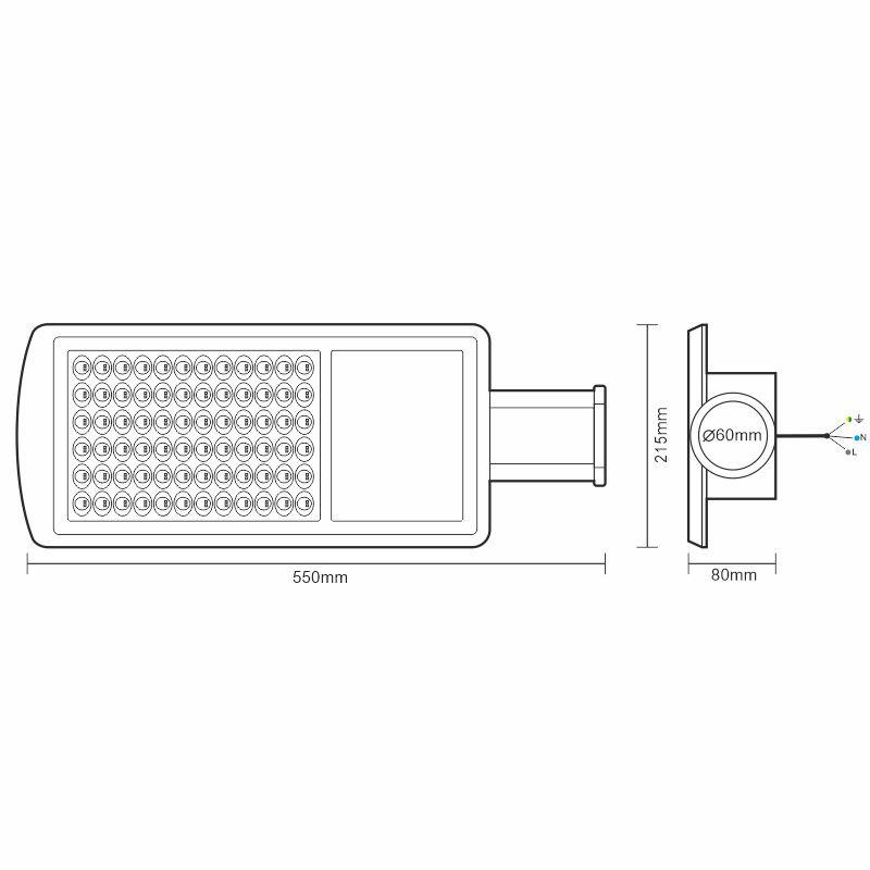 LED pouličné osvetlenie 80W / 5000K - LSL523 4