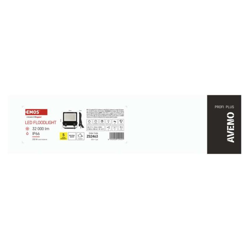 LED REFLEKTOR AVENO 200W 32000LM IP66 NW 7