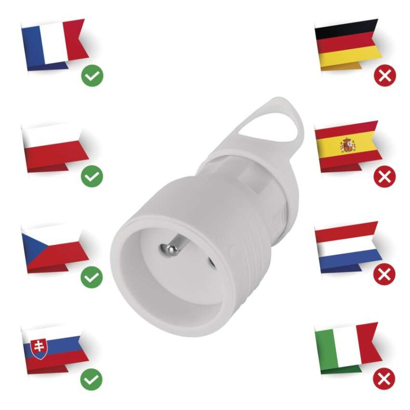 Zásuvka priama 250V 16A biela P0045 EMOS 1