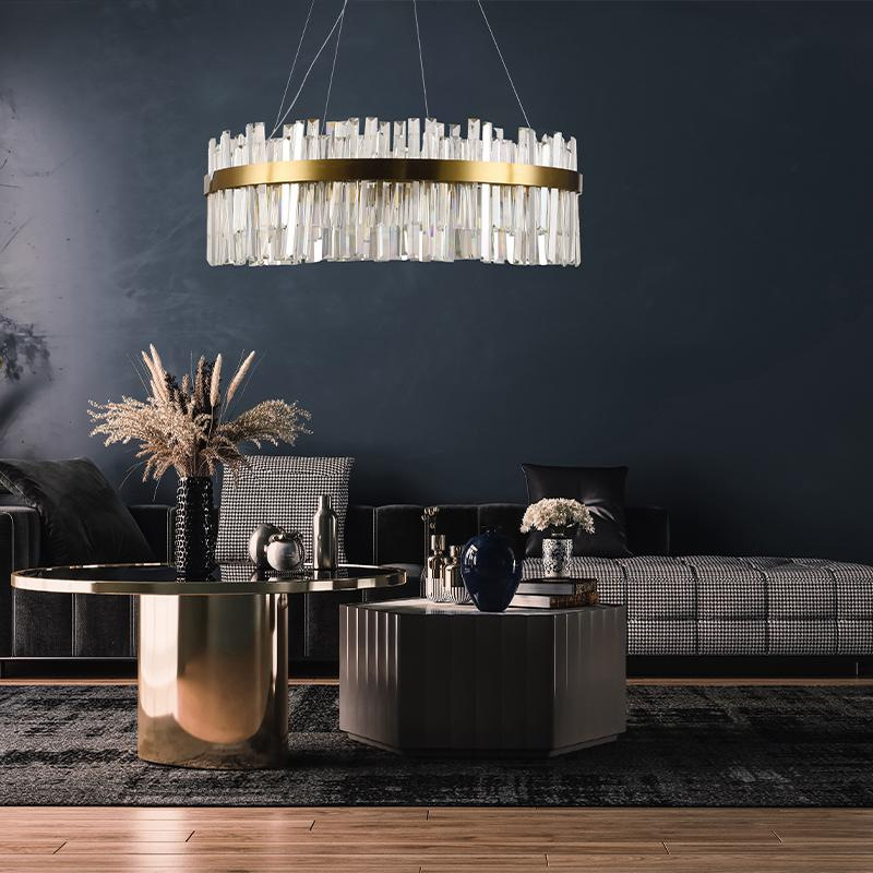 LED krištáľový luster + diaľkový ovládač 110W - J6333/C 12