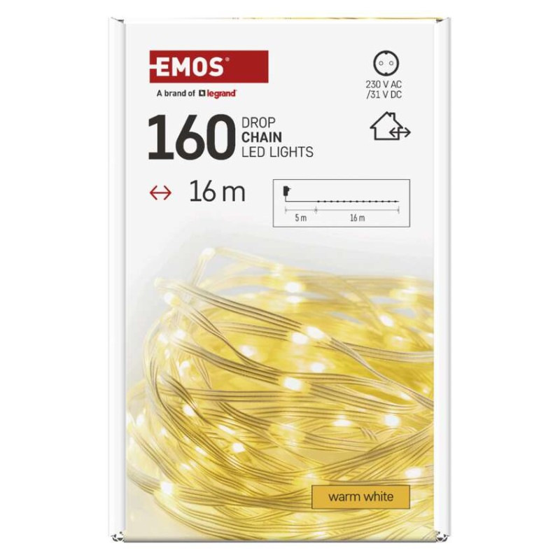Vian. reťaz Drop 160LED IP44 7