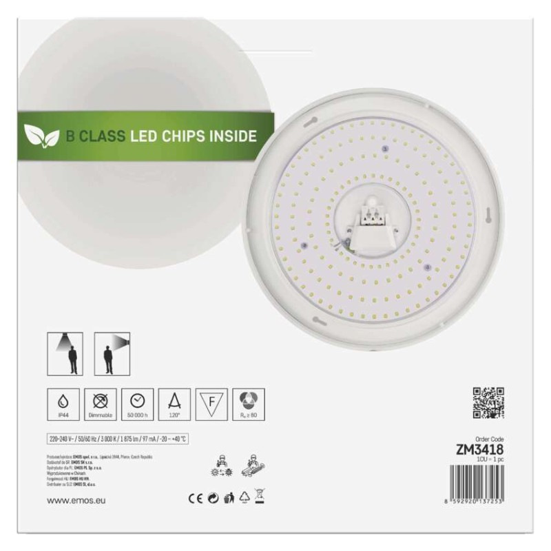 LED SVÍTIDLO TIVI PŘ.KR 12,5W 1875LM IP4 11
