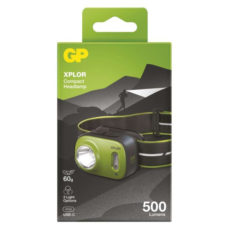 LED nabíjecí čelovka GP Xplor PHR17, 500