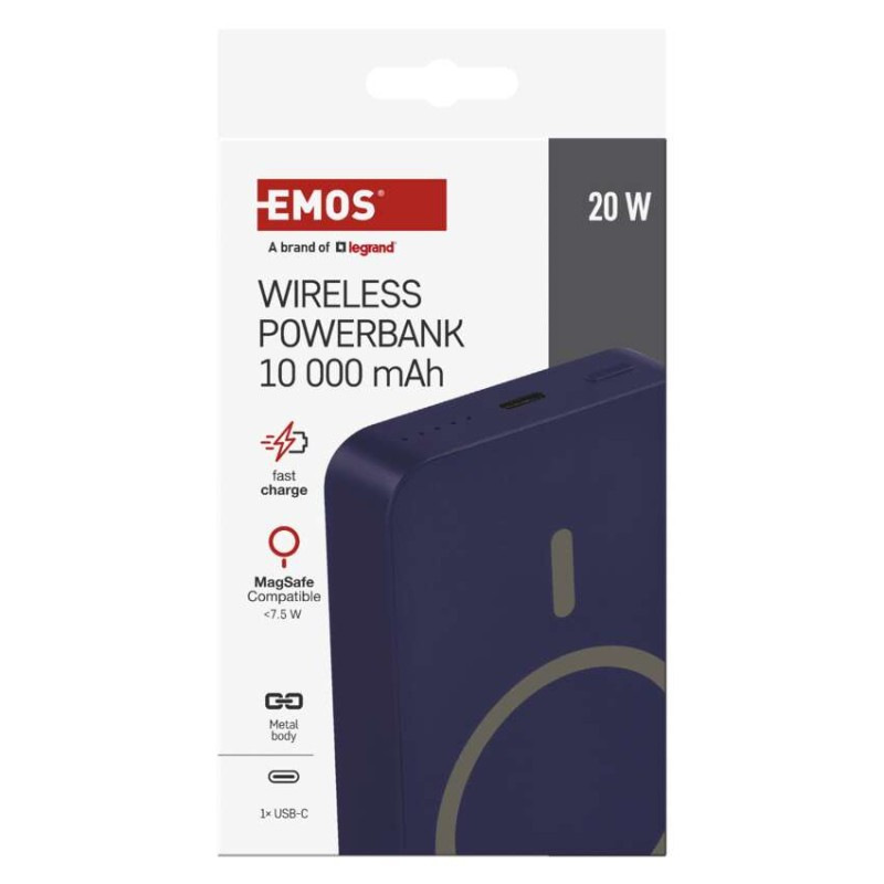 EMOS POWERBANKA WI 1046 10000MAH MODRÁ 14