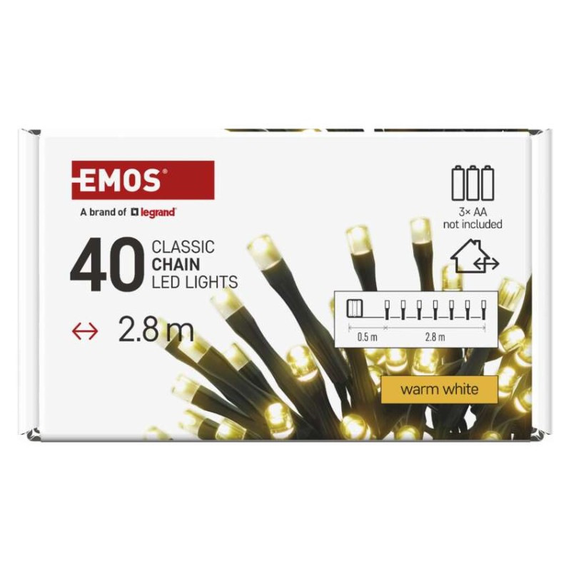 VIANOCE 40LED 2,8M 3AA IP44 WW 7