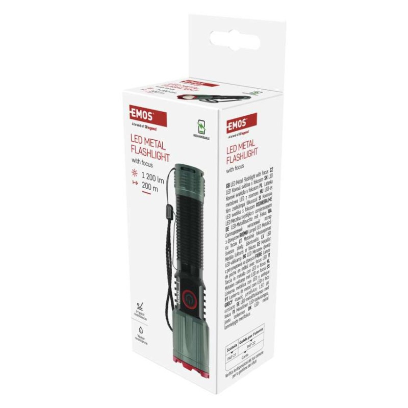 LED NABÍJECÍ SVÍTILNA KOV. MEDIUM 1200lm 12