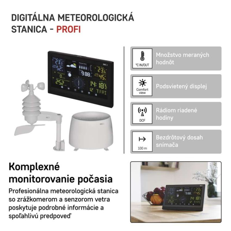 PROFI BEZDRÁTOVÁ METEOSTANICE E6016 2