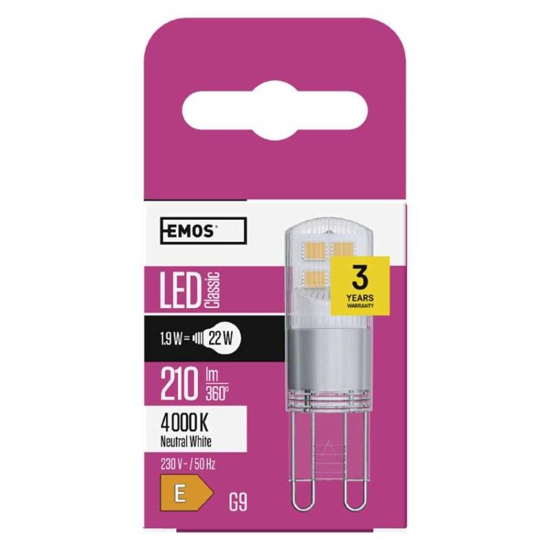 LED CLS JC 1,9W(21W) 210lm G9 NW 6