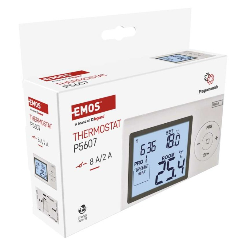 Termostat drôtový manuálny  P5607 programovateľný 11