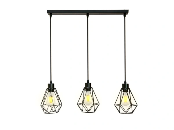 Závesné kovové svietidlo 3 x E27 - ME0012-3 6