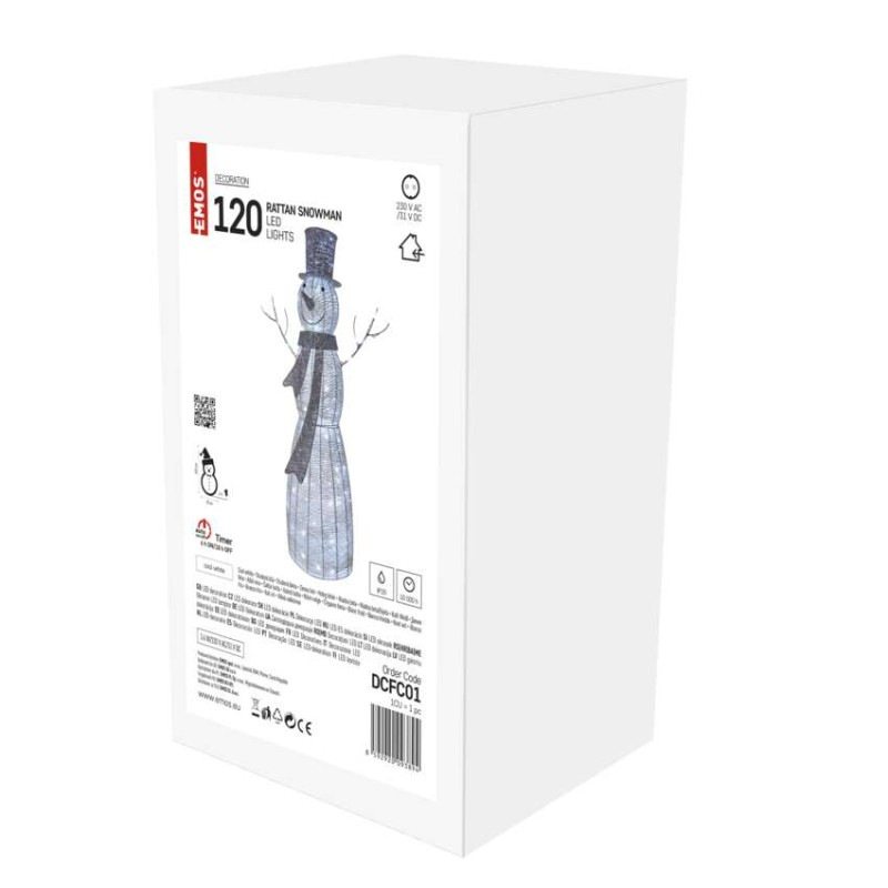 Sněhulák ratanový 124 cm IP20 CW TIMER 1