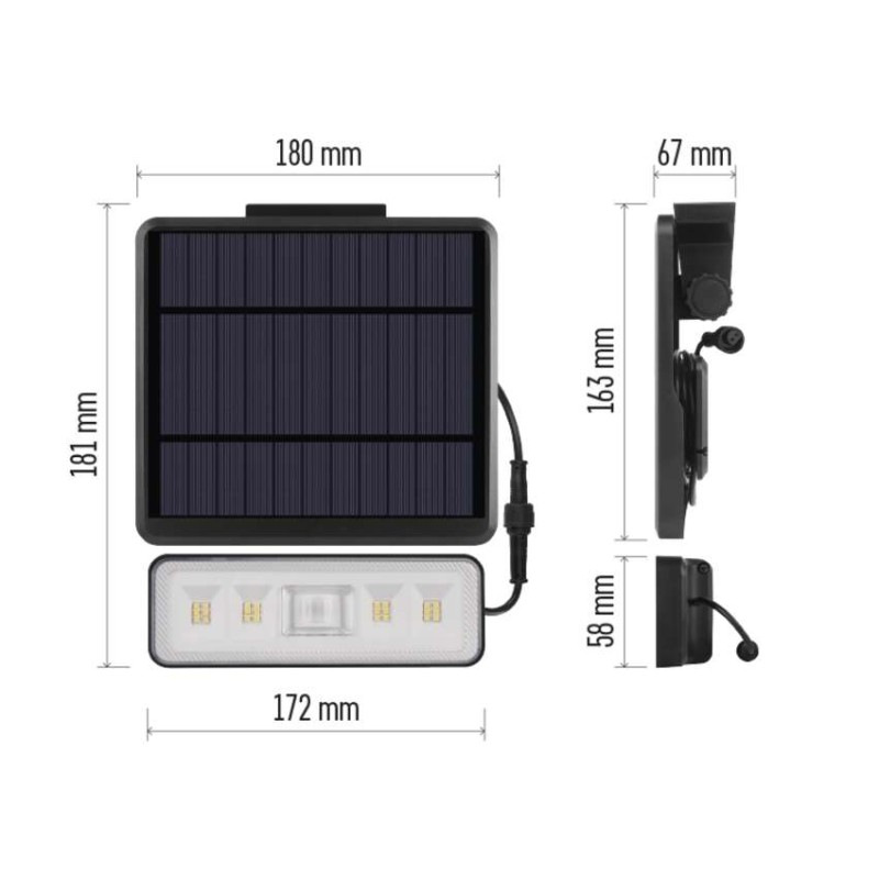 LED SOLARNÍ REFLEKTOR SUNNO 1300LM IP54 4