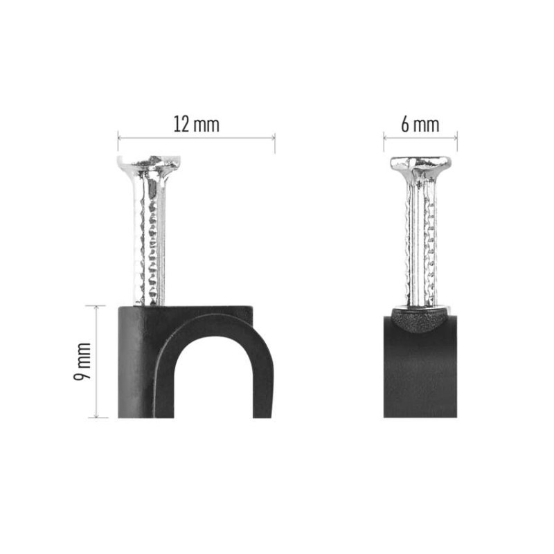 Príchytka na kábel 6MM čierna (bal.50ks) A2821 9